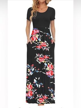 Short sleeve maxi dress